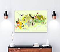 Obraz Mapa Slovenska 1456